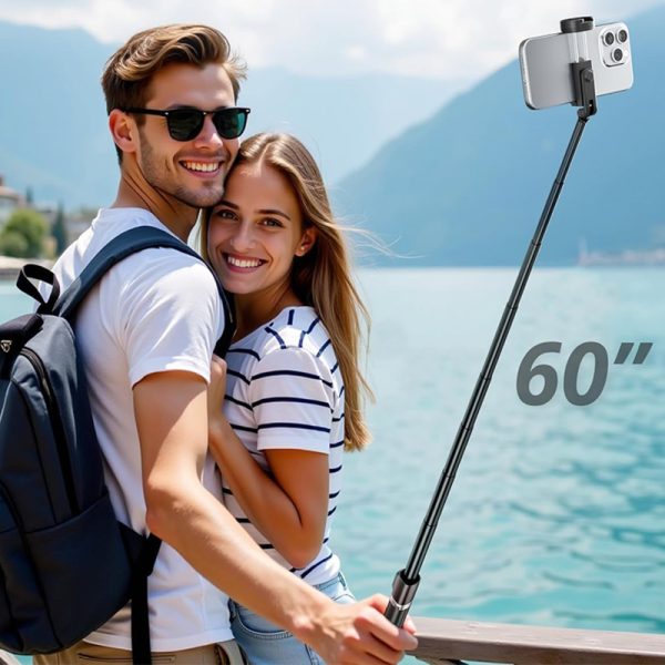 Selfie Stick Tripod with Cold Shoe M90 - Image 3